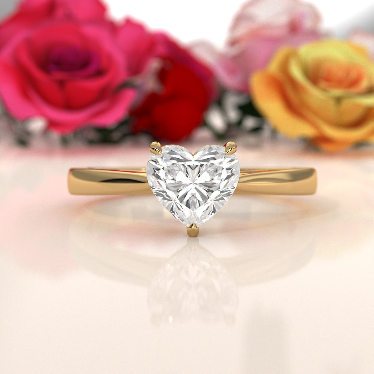 Lab Grown Diamond IGI Certified 4 Prong Solitaire Engagement Ring 4g Setting 1.00 Ctw.